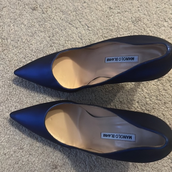 Shoes manolo Blahnik blue sz 40 fits like an 8 - Picture 5 of 5